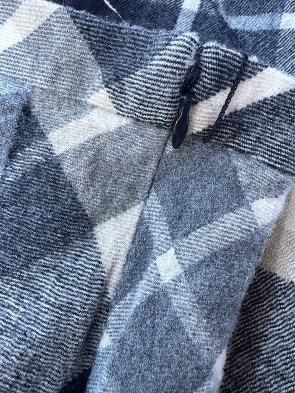Burberry Black, Gray & Cream Plaid Circle Skirt - Picture 4 of 6